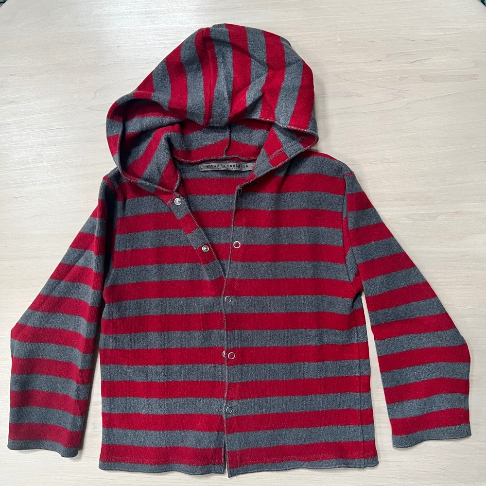 Kids Album di Famiglia striped  hooded cardigan, size 4 years